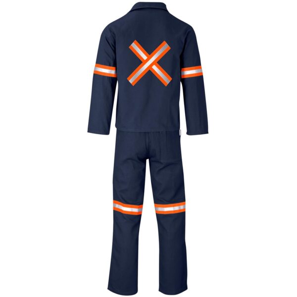 Technician 100% Cotton Conti Suit - Reflective ArmsLegs & Back - Orange Tape