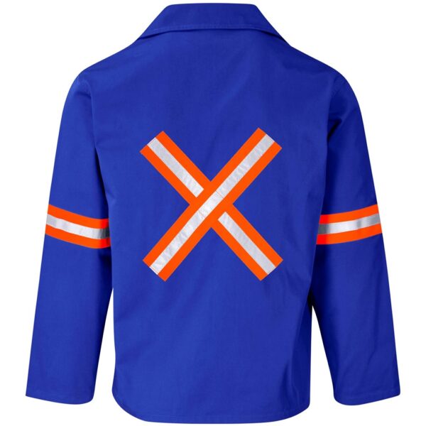 Site Premium Polycotton Jacket - Reflective Arms & Back - Orange Tape