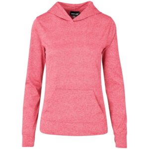 Ladies Fitness Lightweight Hooded Sweater - Red