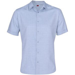 Mens Short Sleeve Wallstreet Shirt - Blue
