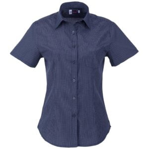 Ladies Short Sleeve Huntington Shirt - Navy