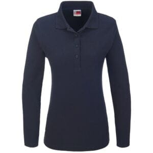 Ladies Long Sleeve Boston Golf Shirt - Navy