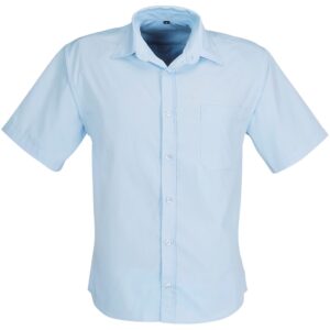 Mens Short Sleeve Milano Shirt - Light Blue