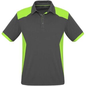 Mens Rival Golf Shirt - Grey Lime