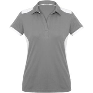 Ladies Rival Golf Shirt - Grey White